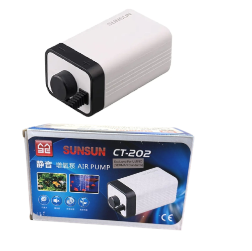 SUNSUN CT-202 2 Way Silent Air Aquarium Pump 4 Watts