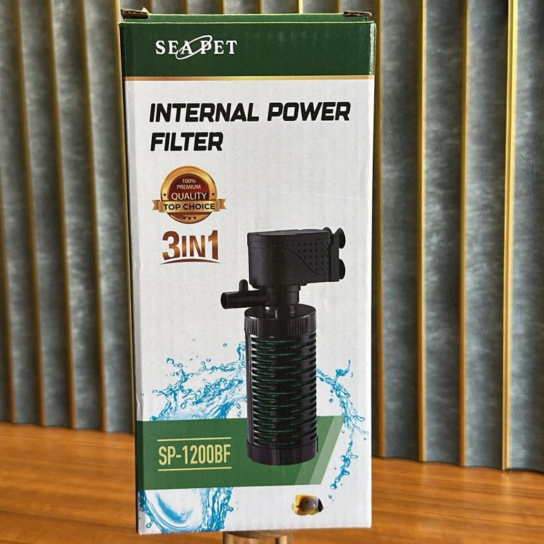 Sea Pet SP-1200BF Aquarium Internal Filter (12W) – 850L/H 3-in-1 Power Filter - 3