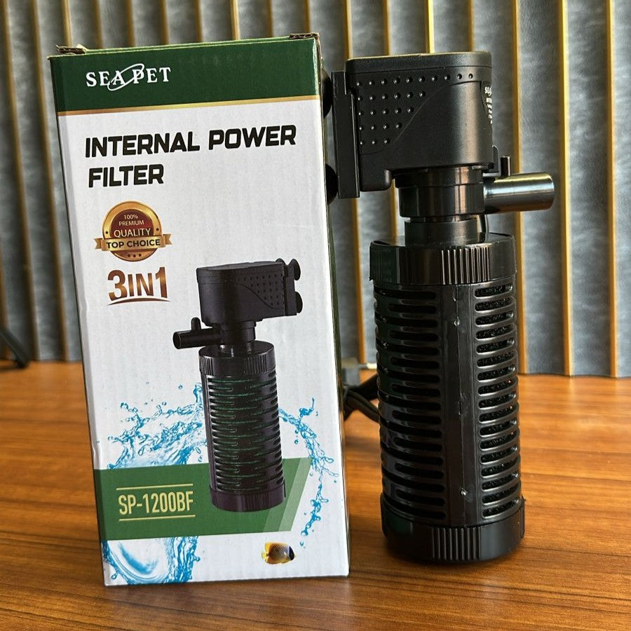 Sea Pet SP-1200BF Aquarium Internal Filter (12W) – 850L/H 3-in-1 Power Filter - 2