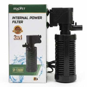 Sea Pet SP-1200BF Aquarium Internal Filter (12W) – 850L/H 3-in-1 Power Filter