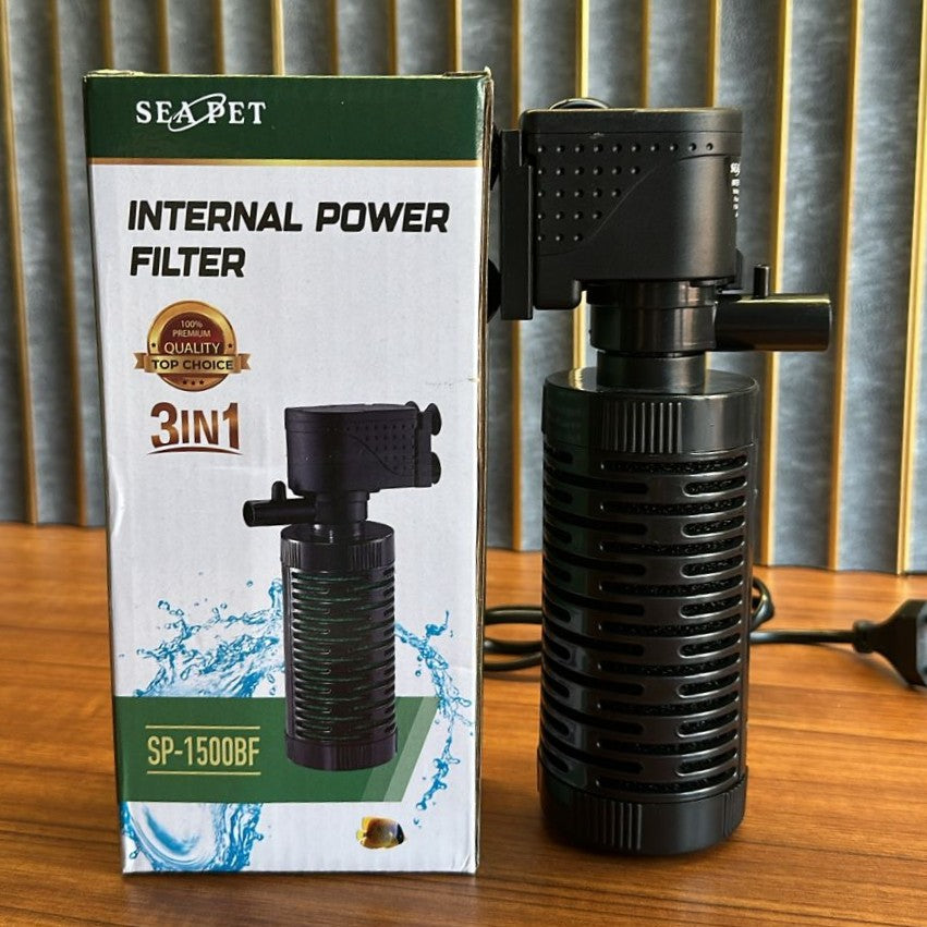 Sea Pet SP-1500BF Aquarium Internal Filter (15W) – 950L/H  3-in-1 Power Filter - 2