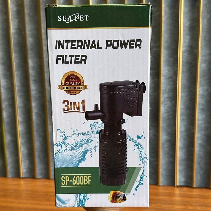 Sea Pet SP-600BF Aquarium Internal Filter (6W) – 500L/H 3-in-1 Power Filter - 5