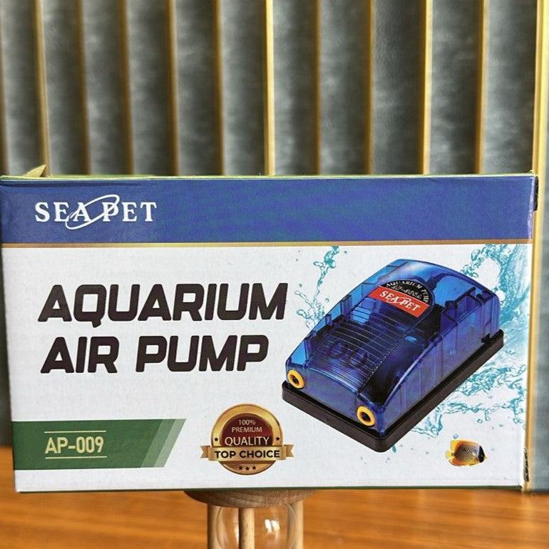 Sea Pet AP-009 Aquarium Air Pump (5W) – Dual Outlet 2x4L/min Aerator