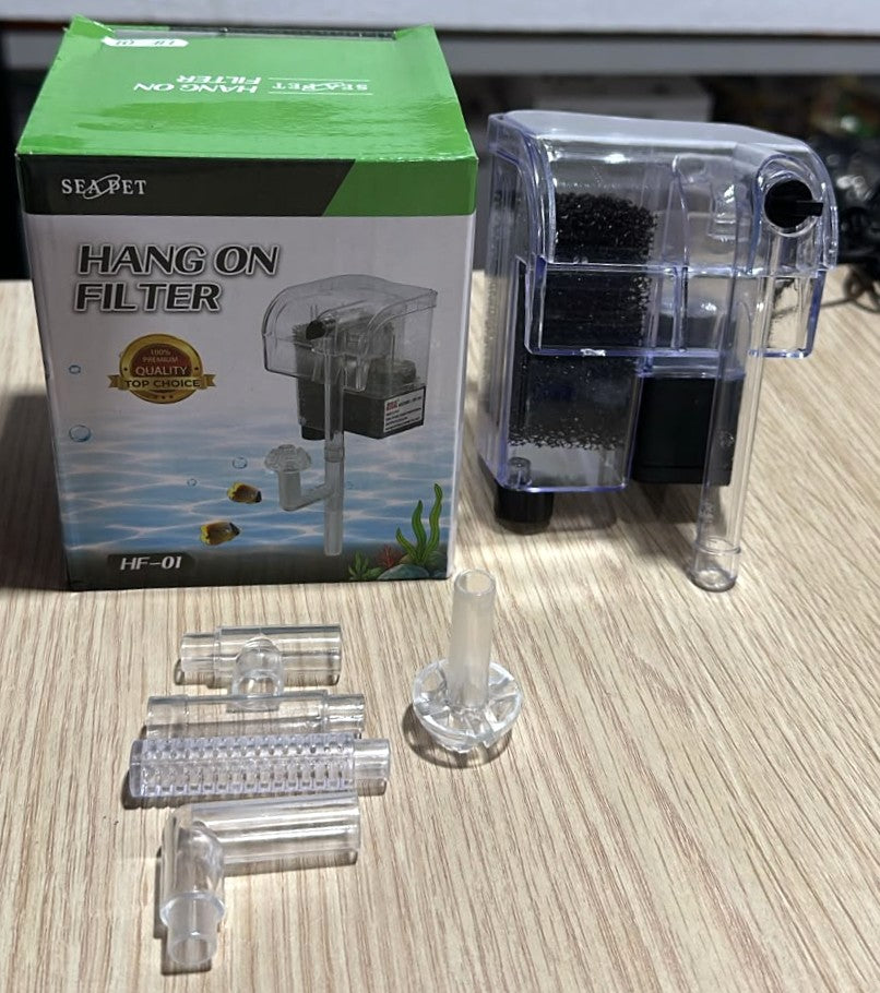 Sea Pet HF-01 Hang on Filter for Aquariums 3W - Surface Skimming Filter