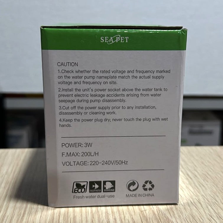 Sea Pet HF-01 Hang on Filter for Aquariums 3W - Surface Skimming Filter