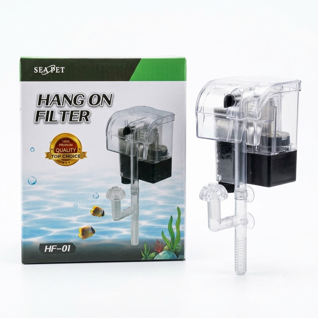 Sea Pet HF-01 Hang on Filter for Aquariums 3W - Surface Skimming Filter