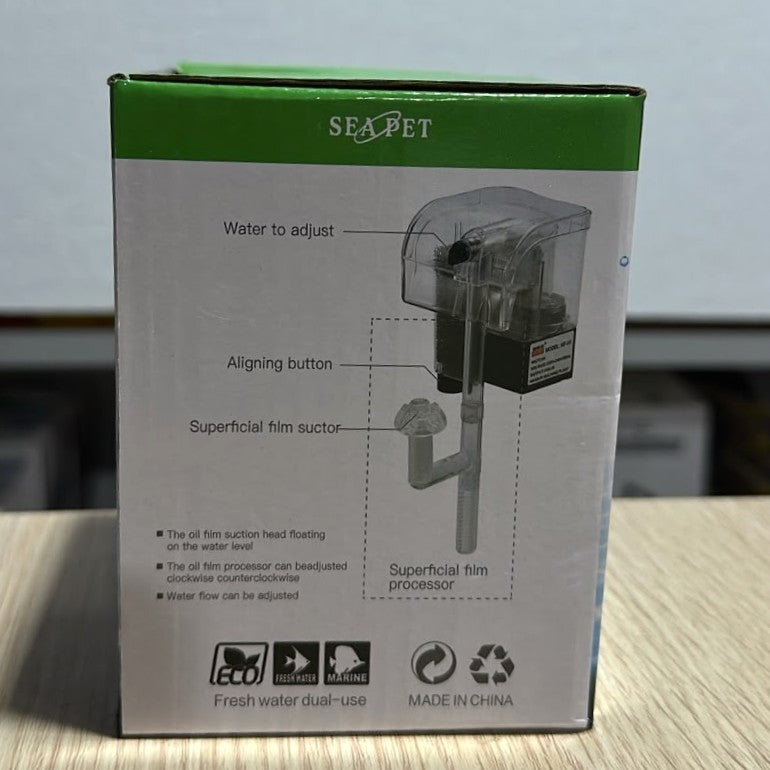 Sea Pet HF-01 Hang on Filter for Aquariums 3W - Surface Skimming Filter