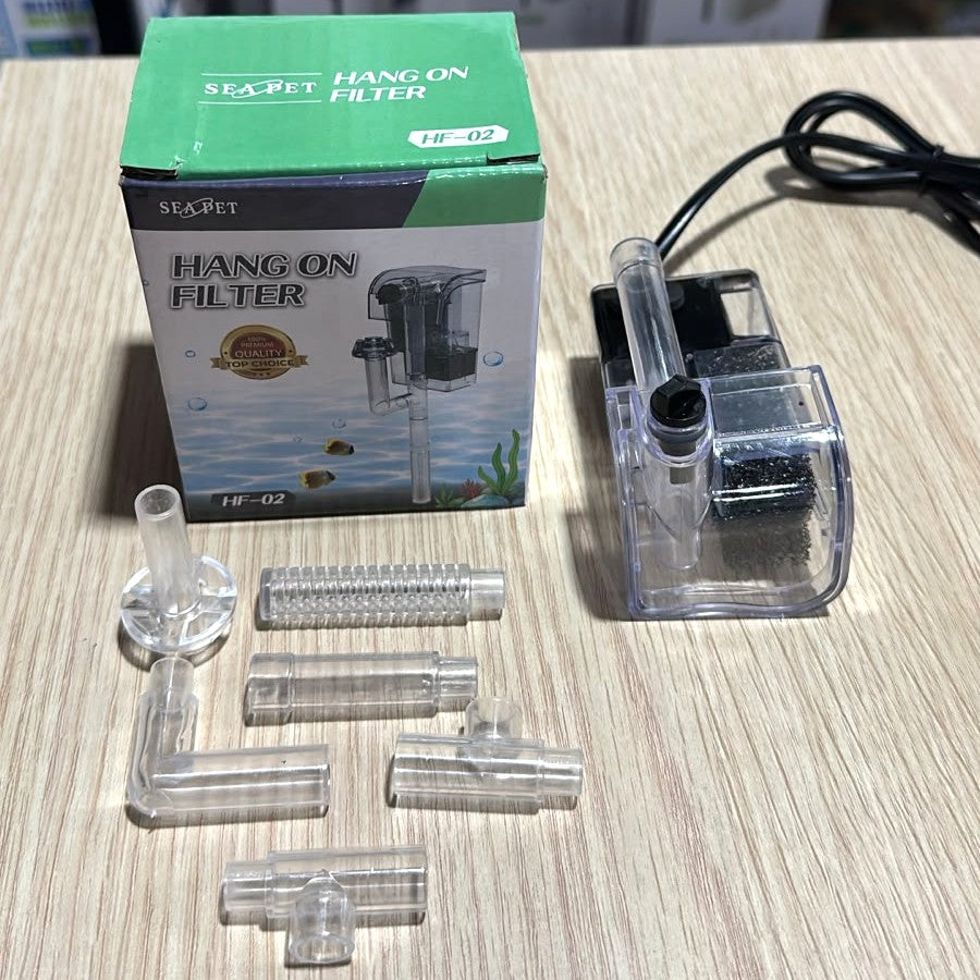 Sea Pet HF-02 Hang on Filter for Aquariums 2.5W - Surface Skimming & Filtration