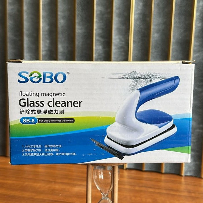 Sobo SB-8 Floating Magnetic Glass Cleaner with Scraper – For 6-10mm Glass - 7