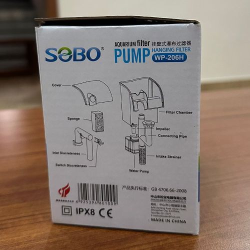 Sobo WP-206H Aquarium Hang On Filter 3 Watts - 3