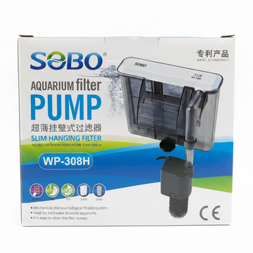 Sobo WP-308H Aquarium Slim Hang On Filter 5.8 Watts | 580 L/h