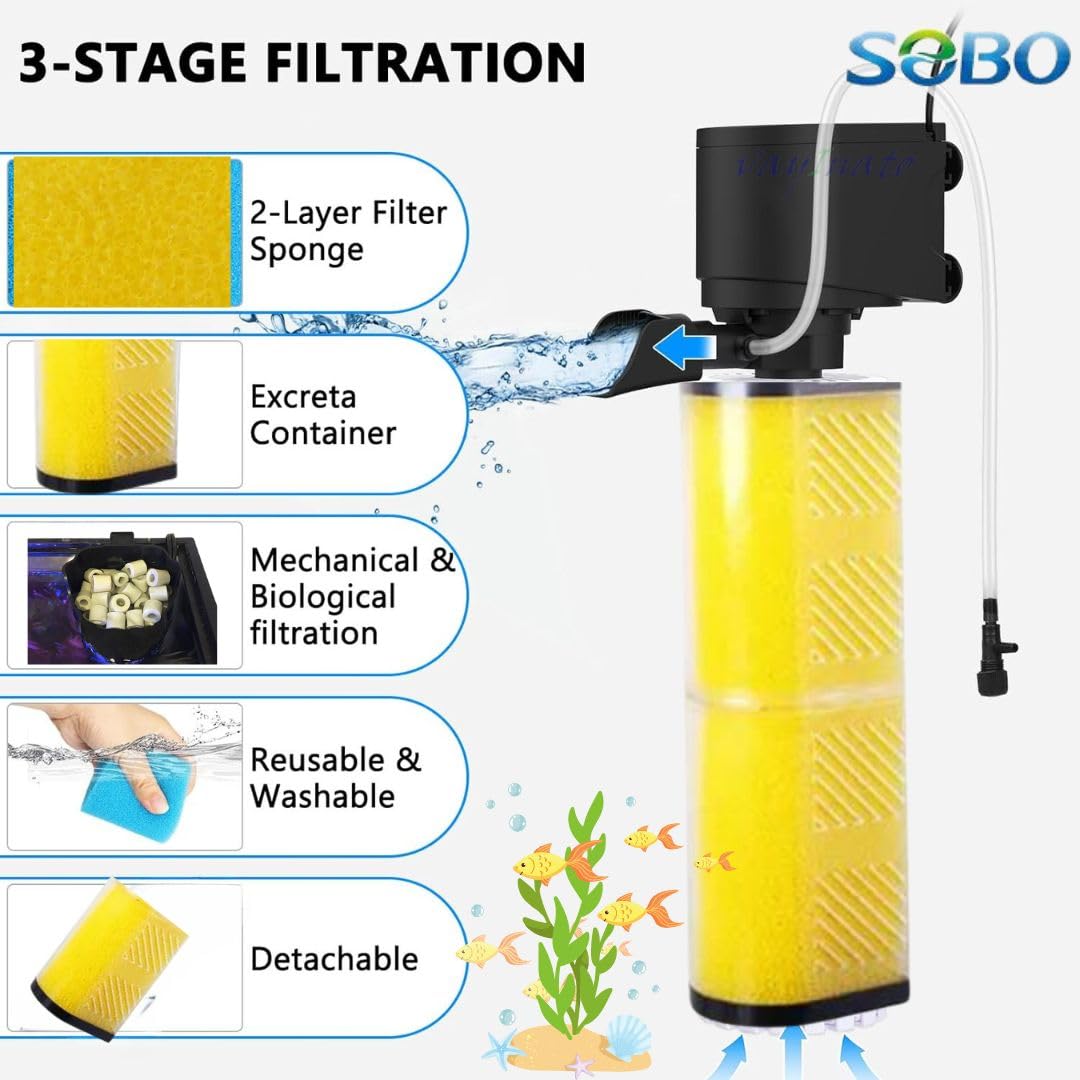 SOBO WP-4001 Aquarium Internal Filter 30 Watts - 3