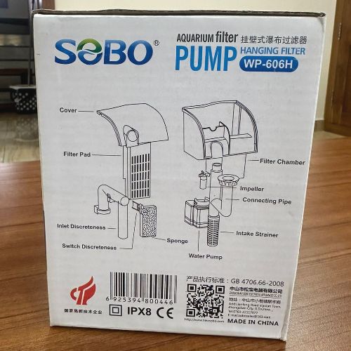 Sobo WP-606H Aquarium Hang On Filter 10 Watts - 4