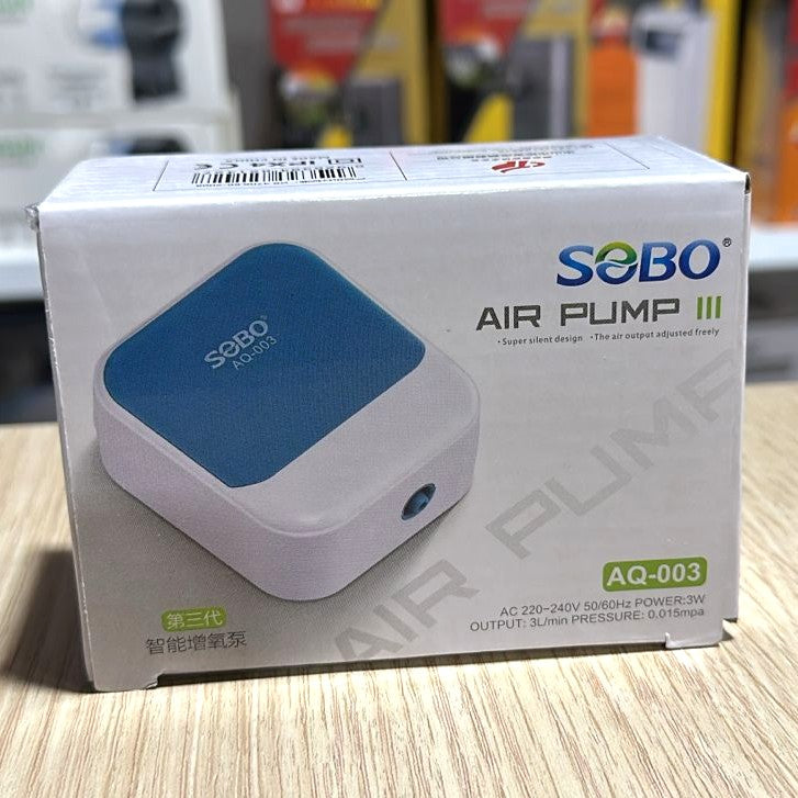 SOBO AQ-003 Aquarium Air Pump (3W) – Super Silent Single Outlet