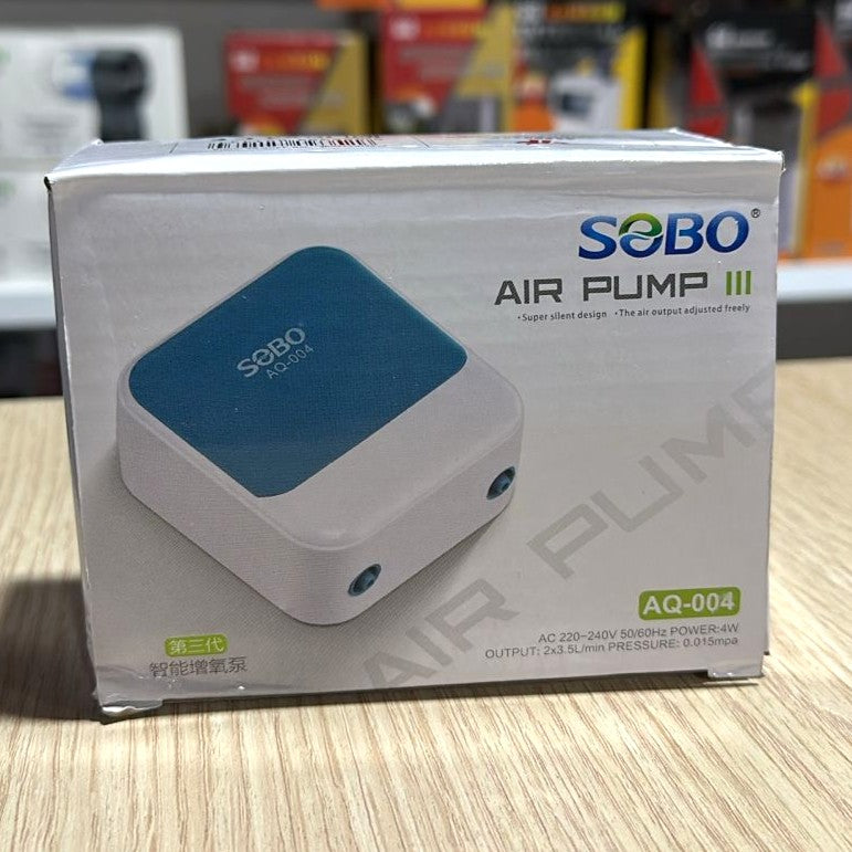 SOBO AQ-004 Aquarium Air Pump (4W) – Super Silent Dual Outlet