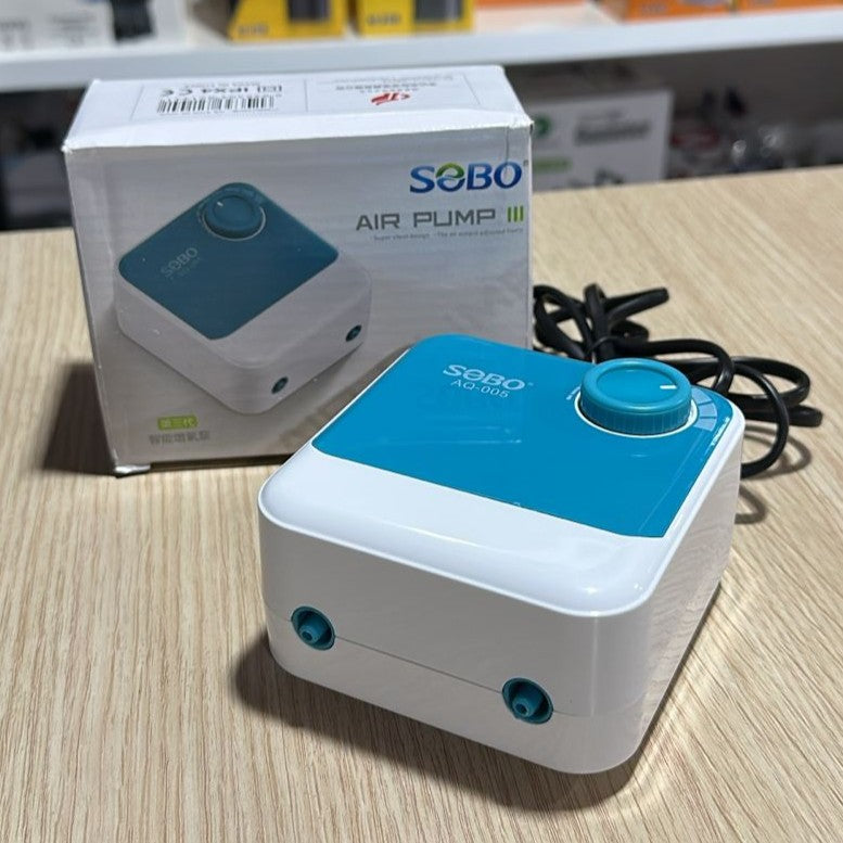 SOBO AQ-005 Aquarium Air Pump (5W) – Adjustable Dual Outlet