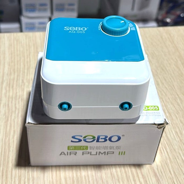 SOBO AQ-005 Aquarium Air Pump (5W) – Adjustable Dual Outlet