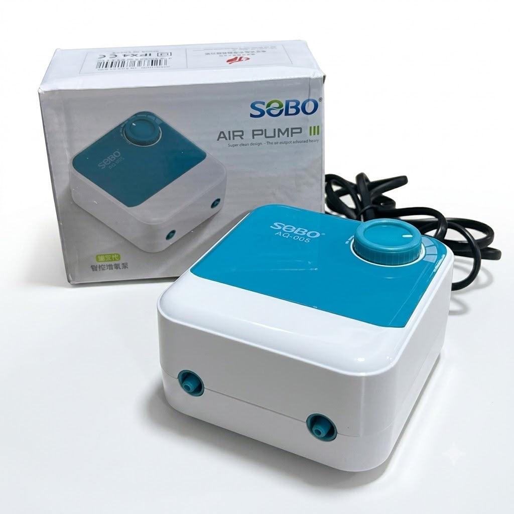 SOBO AQ-005 Aquarium Air Pump (5W) – Adjustable Dual Outlet