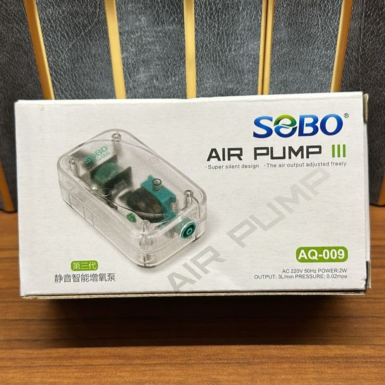Sobo AQ-009 Transparent Aquarium Air Pump (2W) – Super Silent 3L/Min