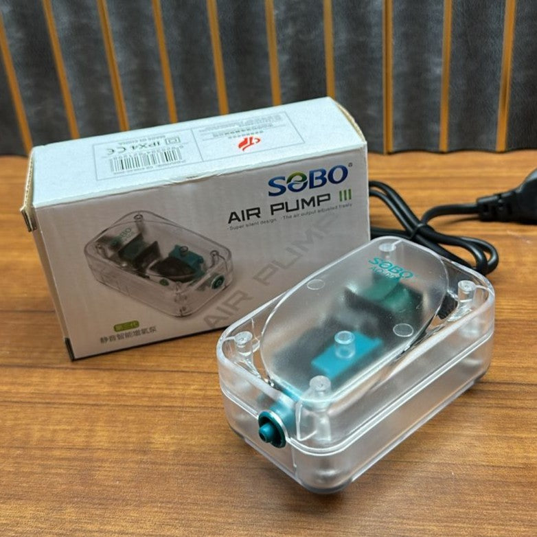 Sobo AQ-009 Transparent Aquarium Air Pump (2W) – Super Silent 3L/Min