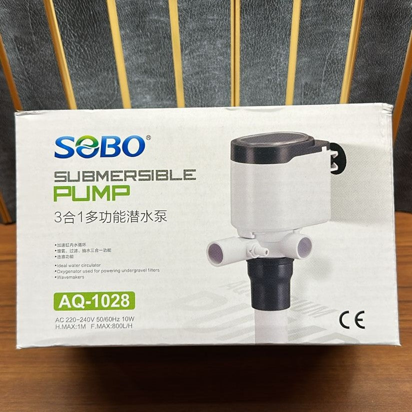 Sobo AQ-1028 Aquarium Submersible Pump & Power Head (10W) – 800 L/H