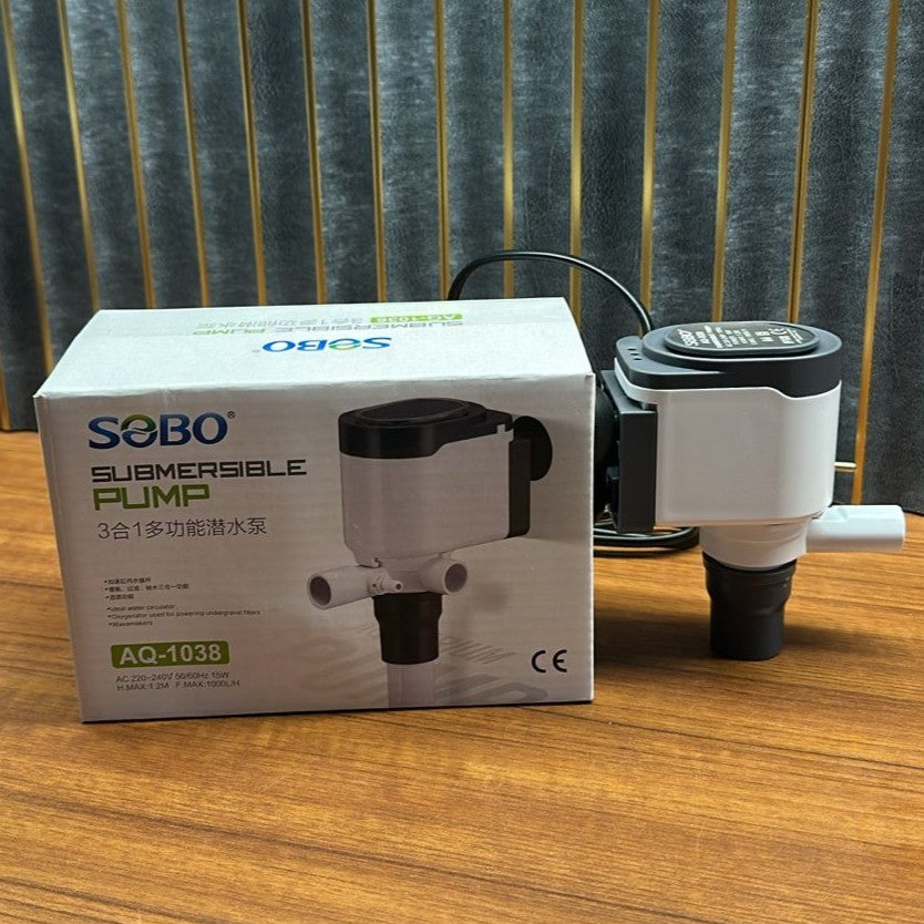 Sobo AQ-1038 Aquarium Submersible Pump & Power Head (15W) – 1000 L/H