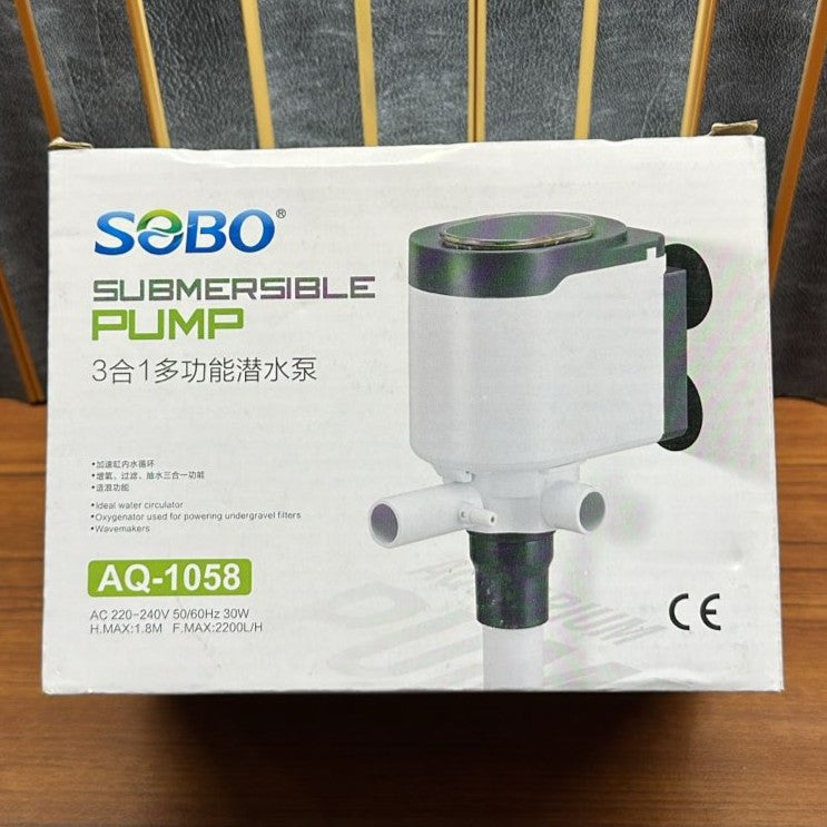 Sobo AQ-1058 Aquarium Submersible Pump & Power Head (30W) – 2200 L/H
