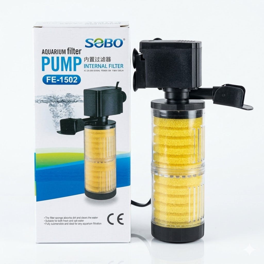 Sobo FE-1502 Aquarium Internal Filter (15W) – 1200 L/H