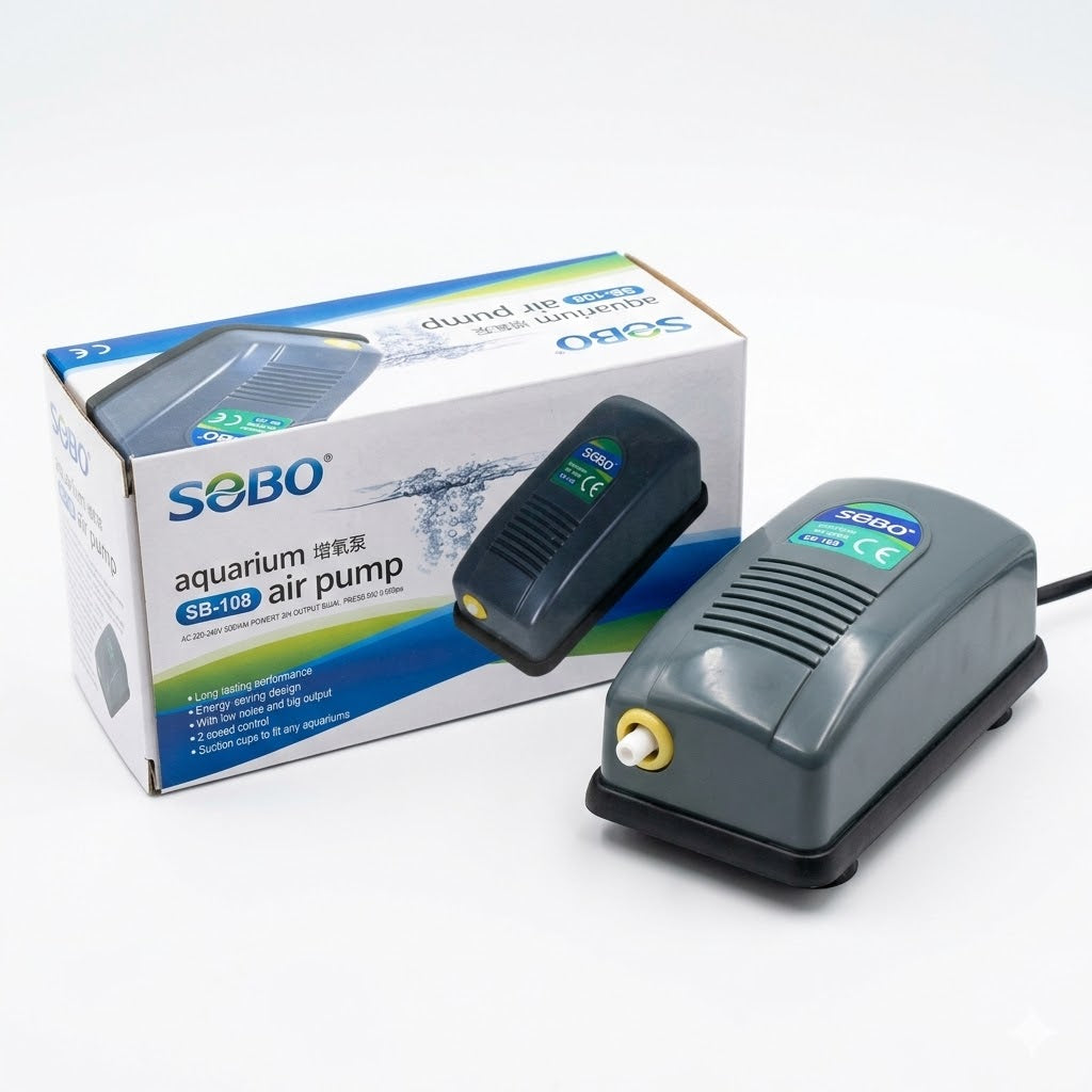 Sobo SB-108 Aquarium Air Pump (2.5W) – Single Outlet