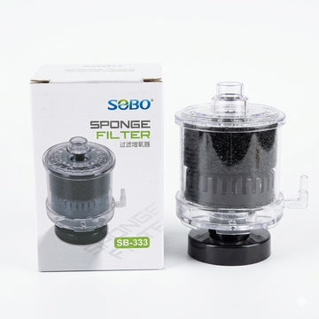 Sobo SB-333 Aquarium Sponge Filter – Compact Enclosed Bio-Sponge with Ceramic Media Chamber