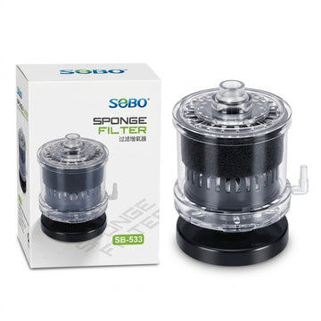 Sobo SB-533 Aquarium Sponge Filter – Advanced Airlift Bio-Filter with Ceramic Media Chamber