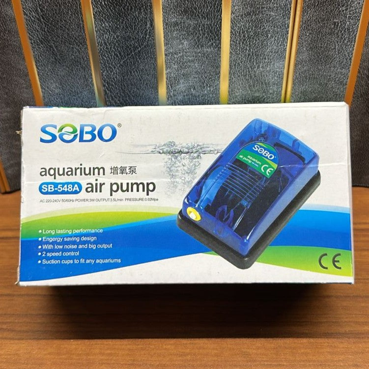 Sobo SB-548A Aquarium Air Pump (3W) – Single Outlet Oxygenator