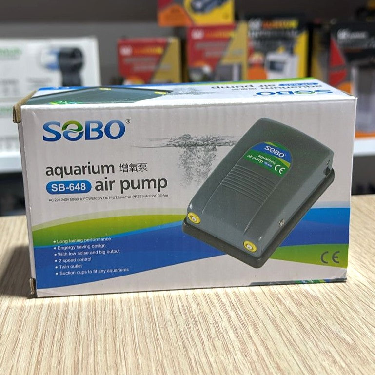 SOBO SB-648 Aquarium Air Pump (5W) – Dual Outlet