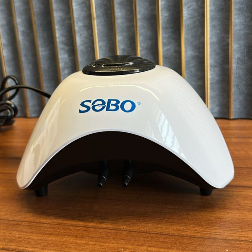 Sobo SB-860A Adjustable Aquarium Air Pump (10W) – Dual Outlet Super Silent Oxygenator