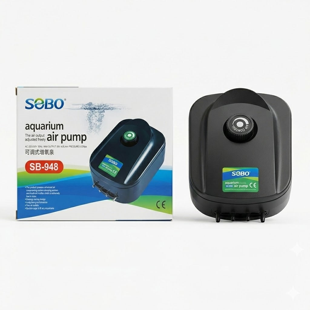 Sobo SB-948 - 4 Way Aquarium Air Pump 8 watts