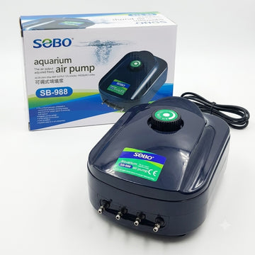 SOBO SB-988 Aquarium Air Pump (12W) – Adjustable 4-Way Outlet