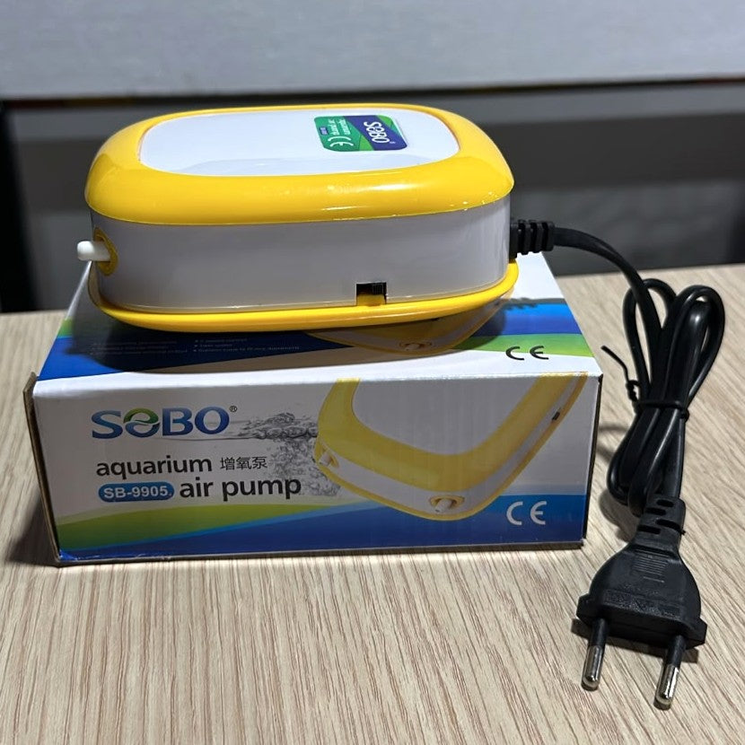 Sobo SB-9905 Aquarium Air Pump (2-Way, 4.2W, 2x5.5 L/min)
