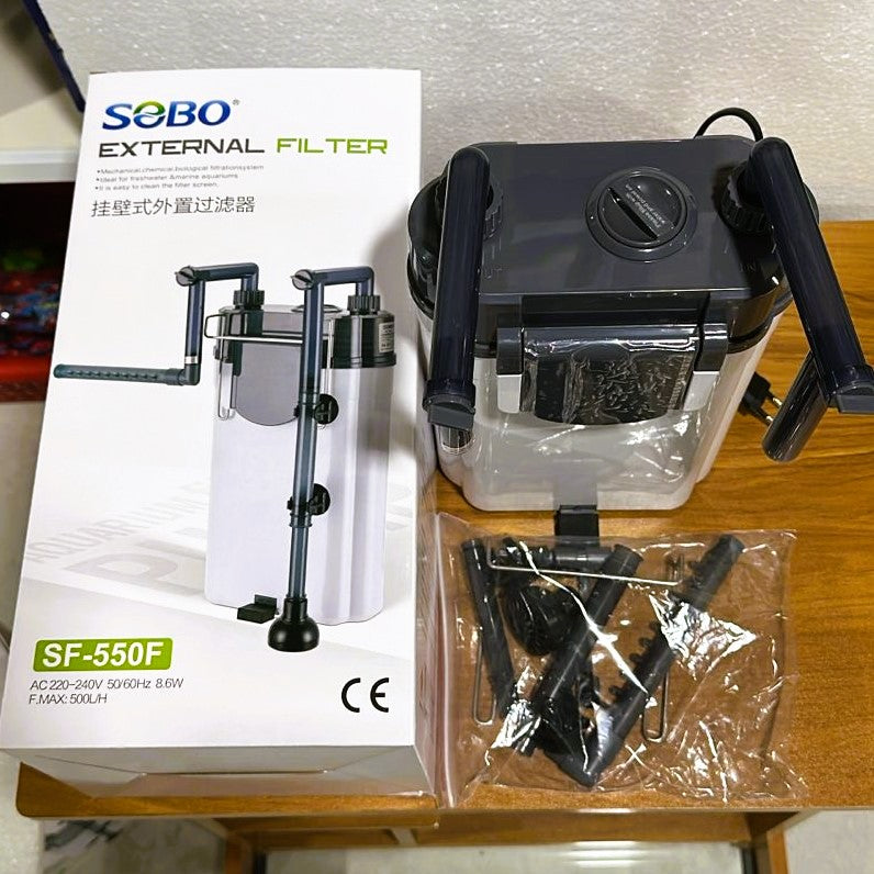 Sobo SF-550F Aquarium External Hang-on Filter 8.6 Watts 500 L/H
