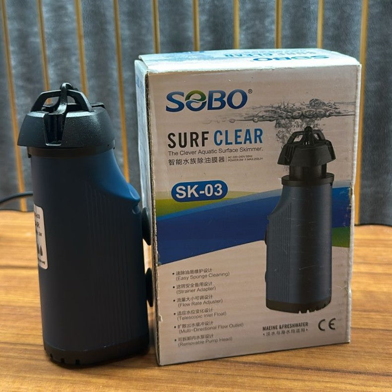 Sobo SK-03 Surf Clear Aquatic Surface Skimmer (3W) – 200 L/H Oil Film & Debris Remover