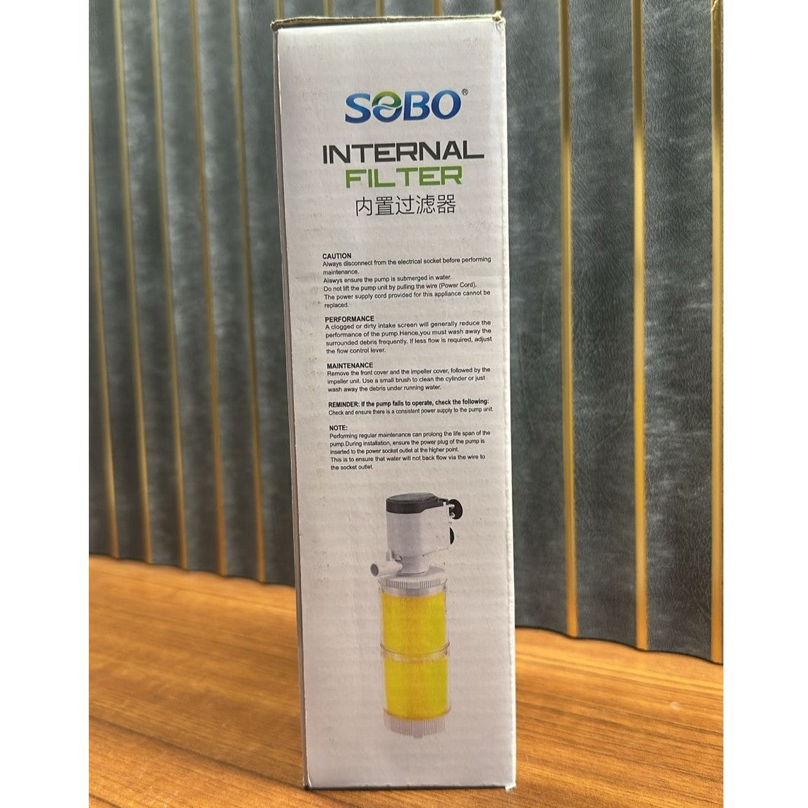 Sobo WP-1500A Aquarium Internal Filter (8W) – 600 L/H Submersible Dual Sponge Pump