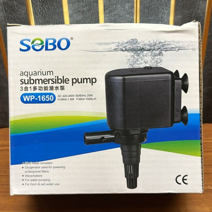 Sobo WP-1650 Aquarium Submersible Pump & Power Head (25W) – 1500 L/H