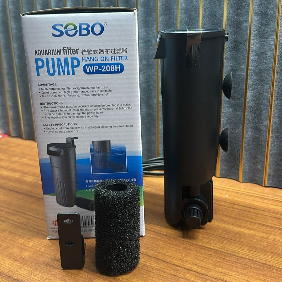 Sobo WP-208H Internal Hang-On Filter (5W) – 500 L/H Submersible Waterfall Pump