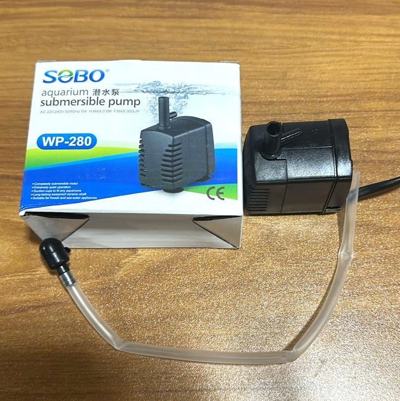 Sobo WP-280 Mini Submersible Water Pump (5W) – 300 L/H for Nano Aquariums