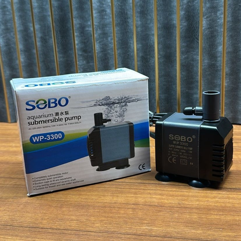 Sobo WP-3300 Aquarium Submersible Pump (12W) – 600 L/H Water Pump