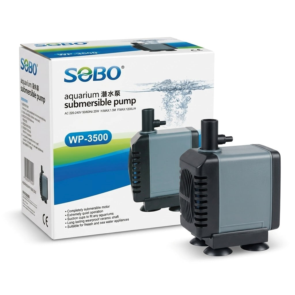 Sobo WP-3500 Submersible Water Pump 25 Watts – 2000 L/H Pump for Aquariums