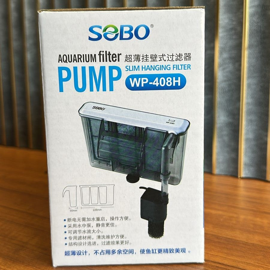 Sobo WP-408H Slim Hang-On Aquarium Filter (6.8W, 680 L/H)