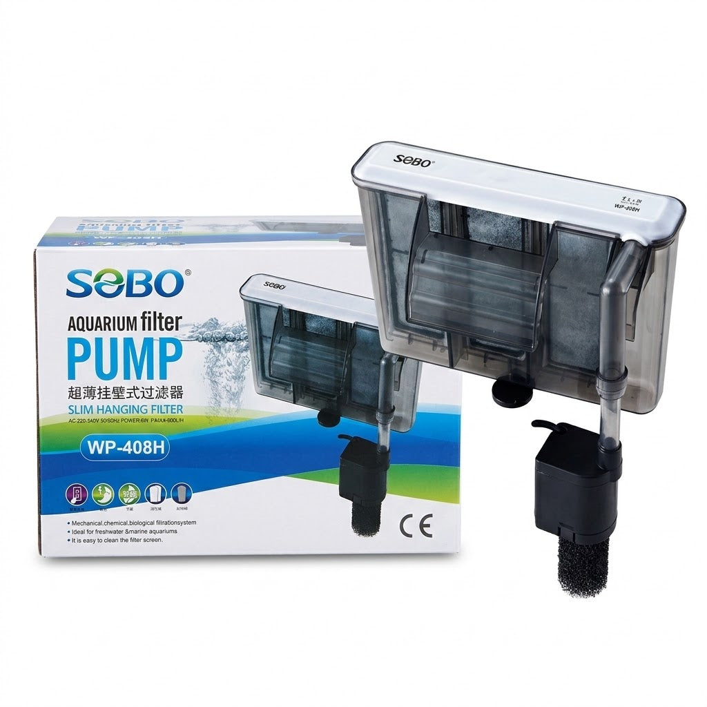 Sobo WP-408H Slim Hang-On Aquarium Filter (6.8W, 680 L/H)