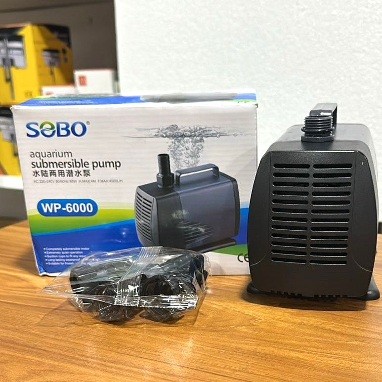 Sobo WP-6000 Submersible Water Pump (85W) – Heavy-Duty 4500 L/H Pump for Aquariums, Sumps & Ponds