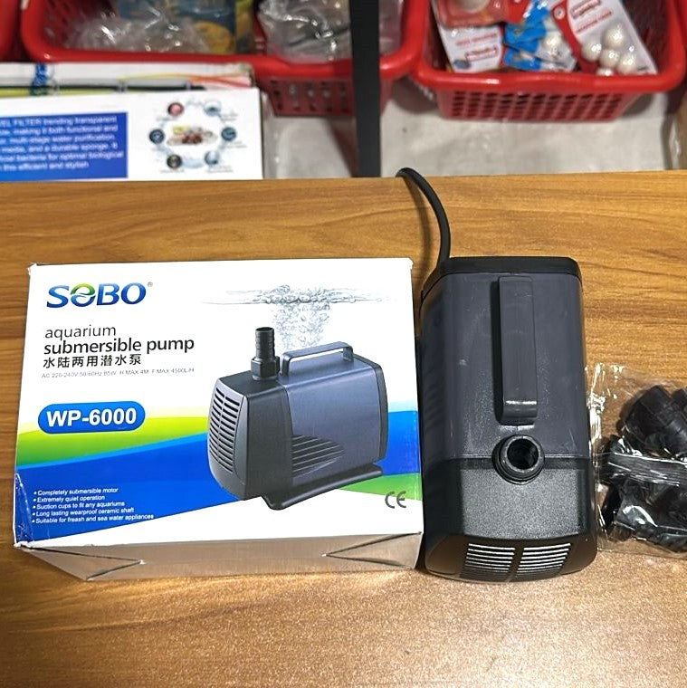Sobo WP-6000 Submersible Water Pump (85W) – Heavy-Duty 4500 L/H Pump for Aquariums, Sumps & Ponds