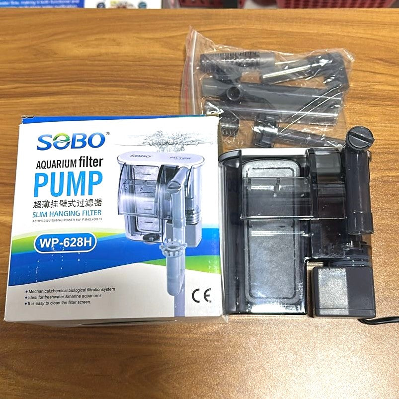 Sobo WP-628H Aquarium Hang-On-Back Filter (6W) – 400 L/H